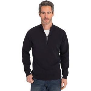 JP 1880 Heren grote maten grote maten Menswear L-8XL gebreide troyer, luxueus Milano structuurgebreid, gebreide details op de schouder 814135, mat nachtblauw, XXL