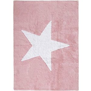 Benuta Kindertapijt Bambini Star, katoen, roze, 120 x 160,0 x 2 cm