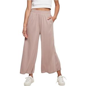 Urban Classics Damesbroek, modal culotte, brede 3/4 broek voor vrouwen, met elastische band, verkrijgbaar in vele kleuren, maten XS - 5XL, Duskroos, XL