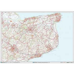 Hereford - hr - postcode wandkaart - papier - Kantoorartikelen online ...