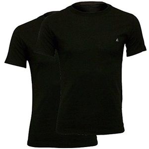 Replay Heren M3588 T-shirt, 020 zwart-zwart, S (Pack van 2), 020 Zwart-zwart, S