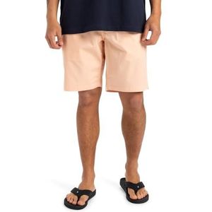 Quiksilver Shorts MW Chino Straight Heren Roze 28, Perzik Parfait, 28W