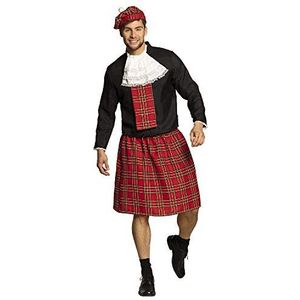 Boland - Kostuum Mr Scott, baret, overhemd, jabot en kilt, voor mannen, Schots, Schotland, themafeest, carnaval