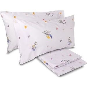 hermet Laura Biagiotti, beddengoedset voor tweepersoonsbed, katoen, 100% katoen, hoeslaken, 2 kussenslopen, bloemenpatroon hamal