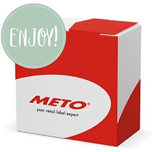 Meto Promotion etiketten in dispenser (50 mm rond, pastelgroen, permanent klevend, 500 Enjoy stickers per labelrol)