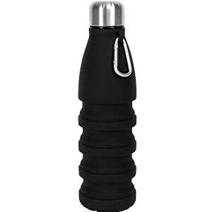 Sagaform Unisex – volwassenen 5018348 Stig opvouwbare fles, zwart, 7 x 25 cm