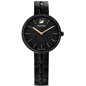 Swarovski Cosmopolitan horloge, Swiss Made, Metalen armband, Zwart, Zwarte afwerking