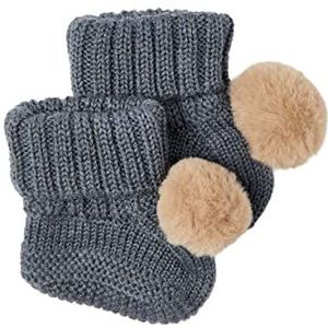 NAME IT Baby Boys NBMWRILLA Wool Knit Slippers W/DOT XXII sokken, turbulence, 50/56, Turbulence, 50/56 cm