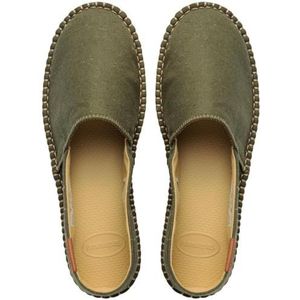 Havaianas Origine Iv Espadrille sandaal met sleehak voor heren, Groene olijf, 45 EU