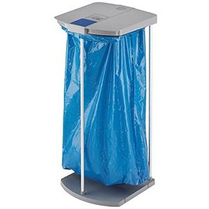 Hailo ProfiLine MSS XXXL afvalscheidingssysteem voor 120 liter afvalzakken, aluminium frame met klemring, afvalzakstandaard met clip-systeem, uitbreidbaar, kunststof bodemplaat