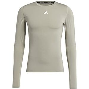 adidas TF LS Tee T-shirt (Long Sleeve) voor heren, Zilveren kiezelsteen, XS
