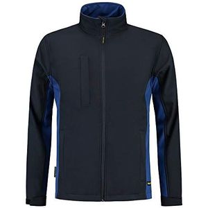 Tricorp 402002 Workwear Bicolour Softshell Jack, 100% Polyester + PU Membraan, 340 g/m², Navy-Royal Blue, Maat 7XL, Navy Royal Blauw, 7XL