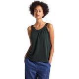 Street One Dames Linnen zomertop in Groen, in size: 34