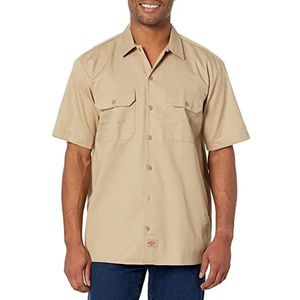 Dickies Heren Werkshirt Korte Mouwen - Wit, Woestijn Zand V1, 4XL grote maten