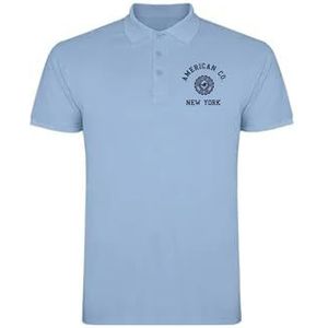 AMERICAN COLLEGE USA Poloshirts Sport Ademend Gedrukt Kleding Unisex Mannen en Vrouwen Casual Model ACPLW4 Sky Blue XL, Turkoois, XL
