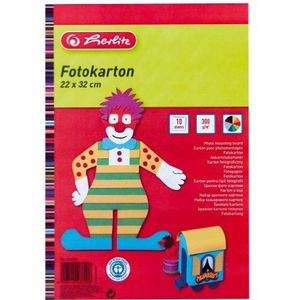 Herlitz 237008 Fotokarton, 22 x 32 cm, 10 vellen, 5 stuks