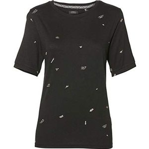 O'Neill Dames T-shirt, Black AOP w-White, S