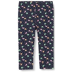 s.Oliver Junior Mit Allover Capri-legging voor meisjes met all-over print, Blauw, 134 cm