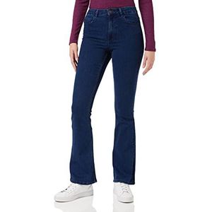 PIECES Dames PCPEGGY Flared HW Jeans DB NOOS BC jeansbroek, donkerblauw denim, XS