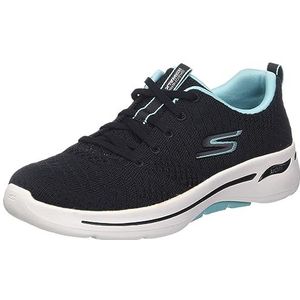 Skechers Go Walk Arch Fit- Unify Black/Aqua 9 W