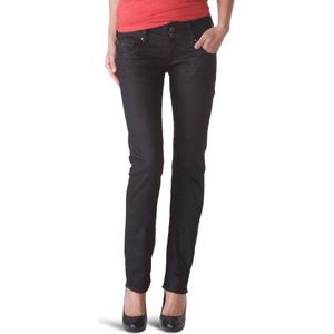 Le Temps des Cerises Dames Jeans Droit, Uni, zwart, 25W x 32L