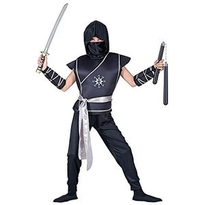 Widmann - Kinderkostuum Ninja, Japanse strijder, krijger, carnavalskostuums, carnaval