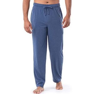 Fruit of the Loom Heren, Uitgebreide Maten, Jersey, Gebreide Pyjama, Lounge Broek (Set van 1 of 2)., marine Hei, 3XL