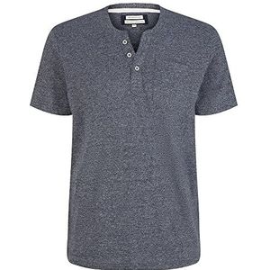TOM TAILOR Uomini T-shirt 1035634, 19932 - Navy Grindle Structure, M