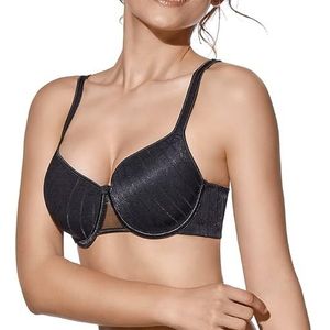Selene Dames Vanessa Foam Cup BH met beugel, Zwart, 95C