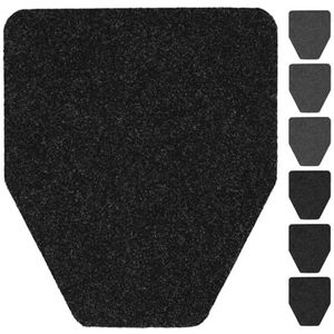 Urinoirmatten, 6 stuks, urinoirmatten, urinoirmatten voor mannen, badkamer, commercieel wegwerpbaar, antislip, rubberen achterkant, wasbare urinoirmat, eliminerende geur 45 x 52 cm (3 stuks, zwart, 3