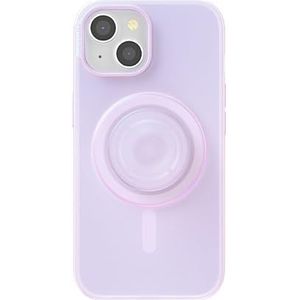 PopSockets: PopCase PlantCore voor MagSafe - Plantaardige Hoesje voor iPhone 15 met een MagSafe-compatibele PopGrip - Telefoonstandaard en Grip met Verwisselbare Top - Opalescent Clear