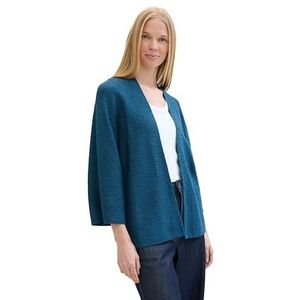 TOM TAILOR Dames Basic Loose Fit Cardigan, 13353 - Moss Blue, M