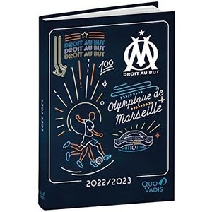 QUO VADIS - Collectie: Olympique Marseille TEXTAGENDA – schoolagenda – dagkalender – 12 x 17 cm – Franse uitgave – 12 maanden september – augustus – grafiek – jaar 2022 – 2023 0292117Q meerkleurig