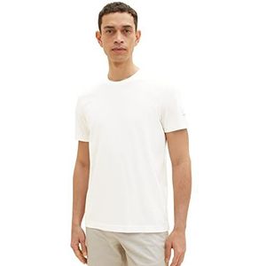 TOM TAILOR Heren 1036411 T-shirt, 10332-Off White, XL, 10332 - Off White, XL