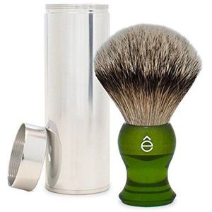 êShave Silvertip dassenhaar reizen scheerborstel, groen