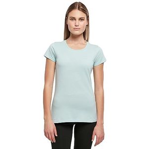 Build Your Brand Basic Tee T-shirt voor dames, korte mouwen, ronde hals, katoen, verkrijgbaar in vele kleuren, maten XS-5XL, oceaanblauw, S