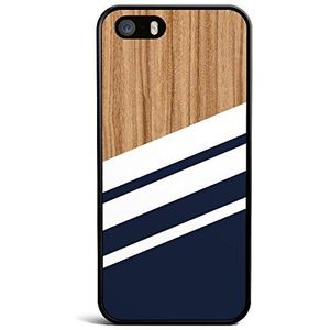 Zokko Beschermhoes voor iPhone SE, hout en strepen