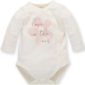 Pinokio Bodysuits voor babymeisjes, lange mouwen, buttoned ondergoed, Ecru Flower Happiness, 68