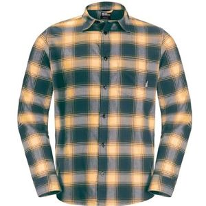 Jack Wolfskin - Wandelweg - Flanellen Overhemd - Teal - 100% Polyester - Ademend