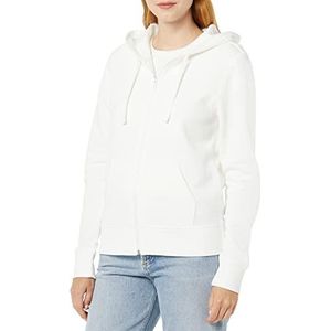 Amazon Essentials Women's Fleecetrui van Franse badstof met volledige ritssluiting (verkrijgbaar in grote maten), Ivoor, XS