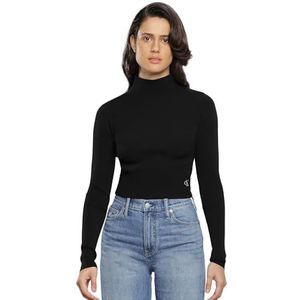 Calvin Klein Jeans Dames Easy Cropped Truien Truien, zwart., XL