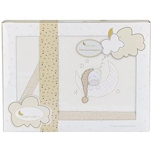 Interbaby Coralina beddengoed voor de winter, babyzitje, hoeslaken, kussensloop (Bear Sleeping Beige)