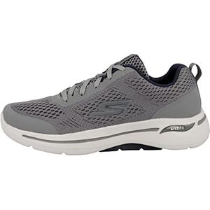 Skechers Go Walk Arch Fit Idyllic Sneakers voor heren, Gray Navy 216116 Gynv, 39.5 EU