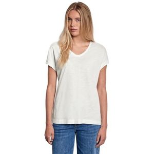 Street One Studio Dames Jersey V-hals T-shirt, off-white, 38