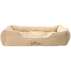 Dehner Hondenbed en kattenbed Sammy, ca. 90 x 70 x 20 cm, polyester, beige