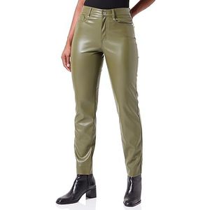 Bestseller A/S Onlemily Hw St ANK Faux Leather PNT Noos imitatieleer broek, Winter Moss, (XS) W x 30L