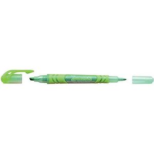 Pentel SLW10-K Markeerstift met dubbele punt, 10 stuks, lichtgroen