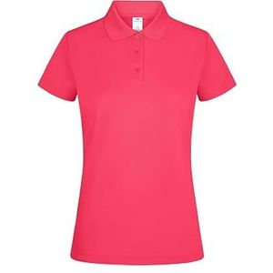 Mukua PS160W-BOGAN; poloshirt met korte mouwen voor dames, neonkoraal, maat XXL, Koraal fluoride, XXL