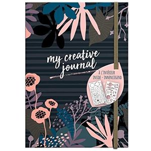 Clairefontaine 97404C – notitieboek My Creative dagboek, 208 pagina's, 14,8 x 21 cm, 90 g (puntendruk), Mystery Mood