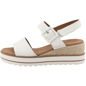 TOM TAILOR 9590210001 Damessandalen met sleehak, wit, 40 EU